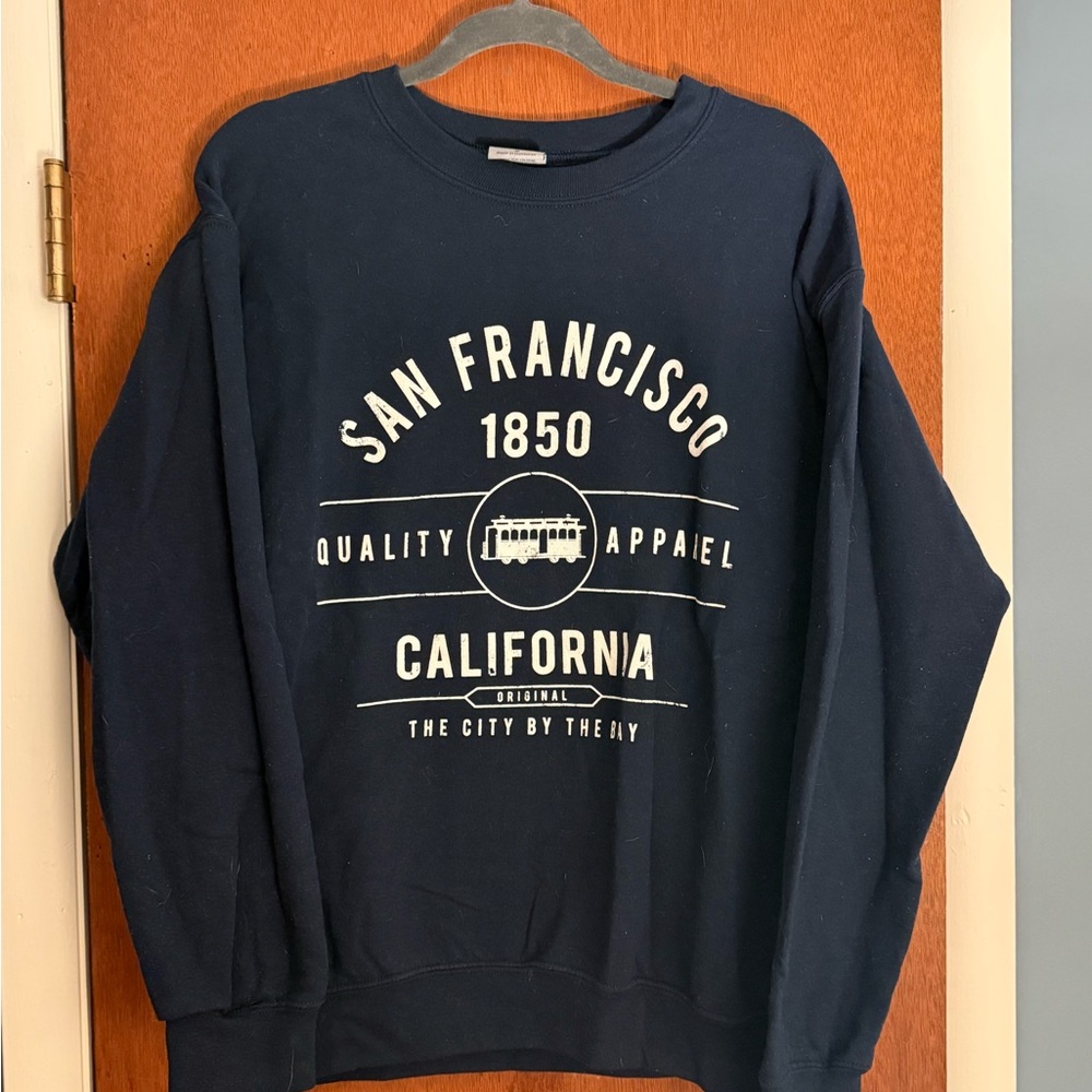 MV Sport Navy San Francisco Crewneck Sweater